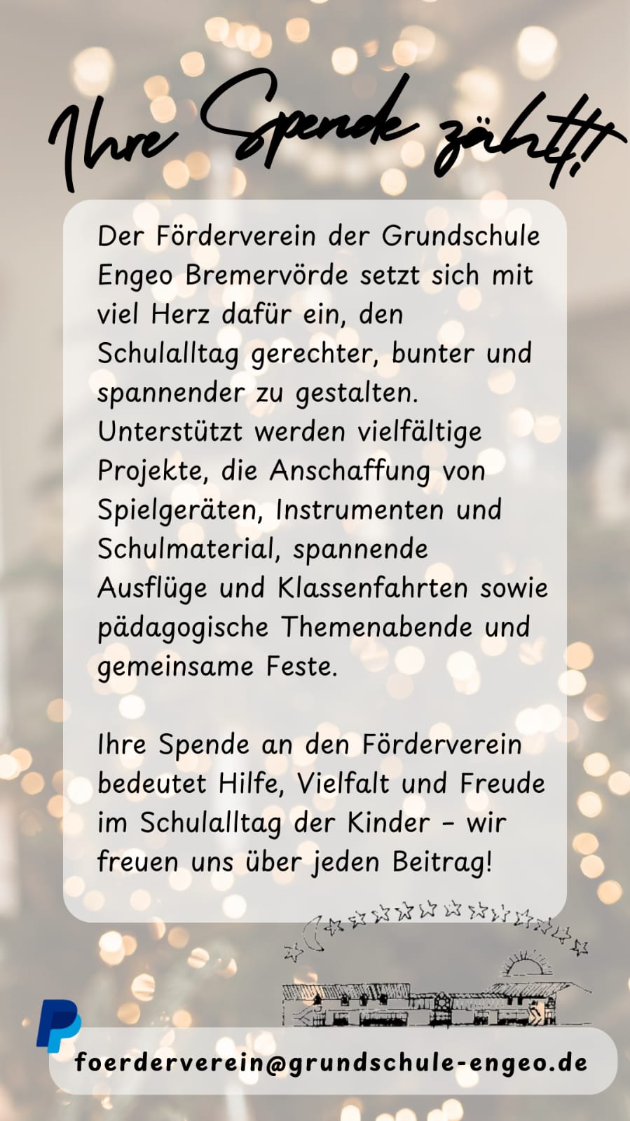 Spendenaufruf Förderverein